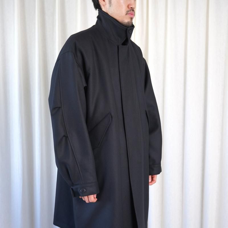 10/18()12:00䳫ϡۡULTERIOR ƥꥢ SUPER FINE LIGHT MELTON B/C FIELD COAT / BLACK