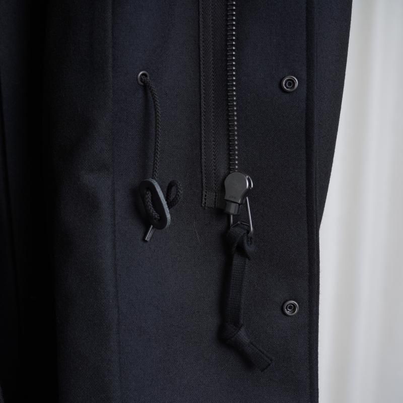 10/18()12:00䳫ϡۡULTERIOR ƥꥢ SUPER FINE LIGHT MELTON B/C FIELD COAT / BLACK