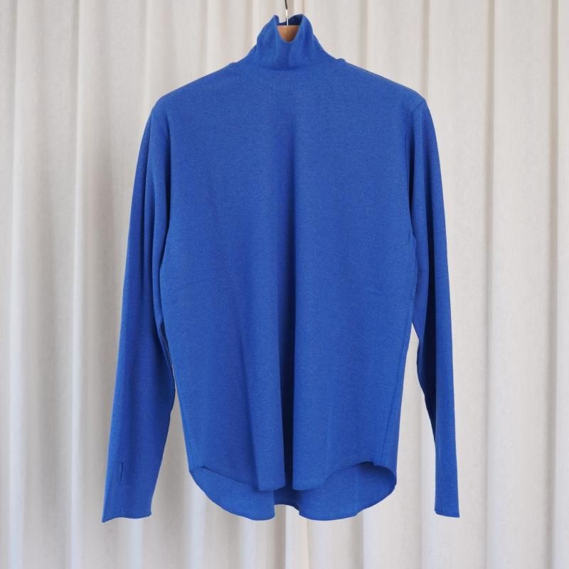 25A/WۡSaby  Х HIGH NECK LONG SLEEVE TEE / BLUE