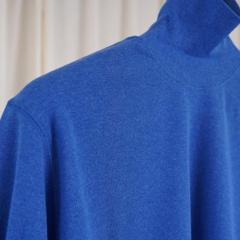 25A/WۡSaby  Х HIGH NECK LONG SLEEVE TEE / BLUE