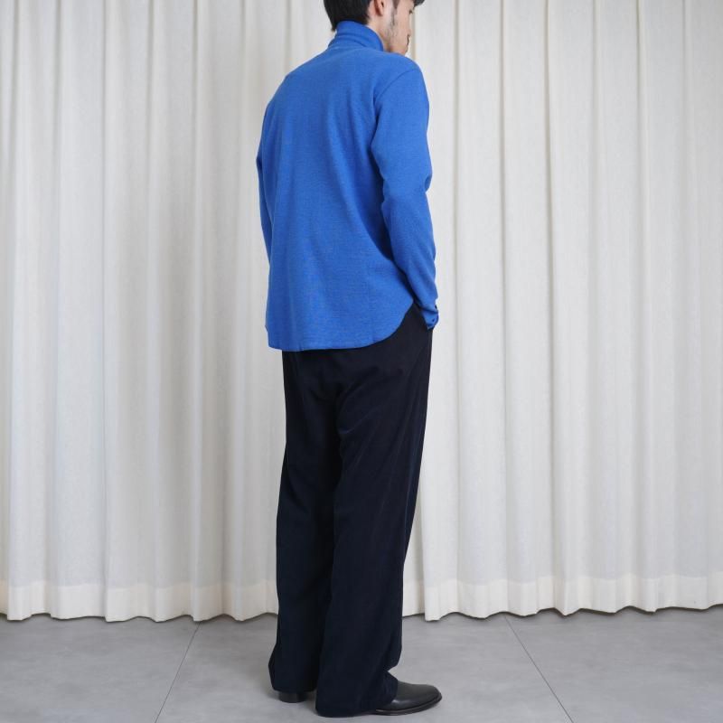 25A/WۡSaby  Х HIGH NECK LONG SLEEVE TEE / BLUE