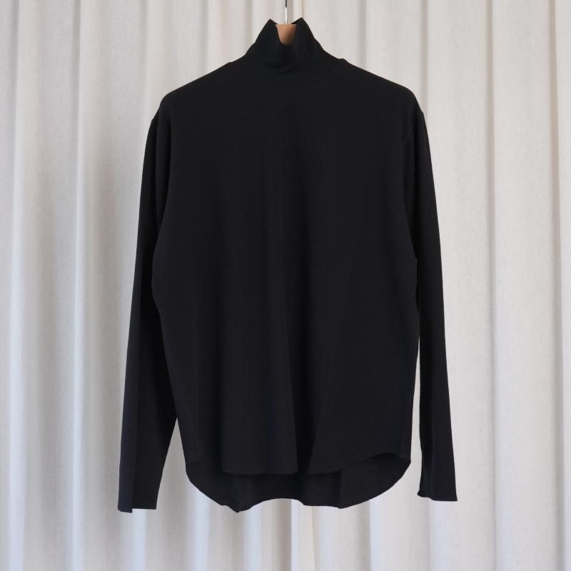 25A/WۡSaby  Х HIGH NECK LONG SLEEVE TEE / BLACK