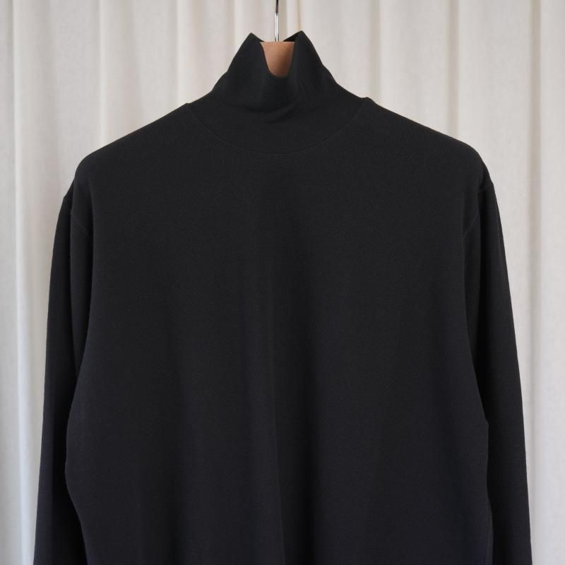 25A/WۡSaby  Х HIGH NECK LONG SLEEVE TEE / BLACK