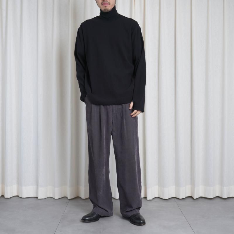 25A/WۡSaby  Х HIGH NECK LONG SLEEVE TEE / BLACK