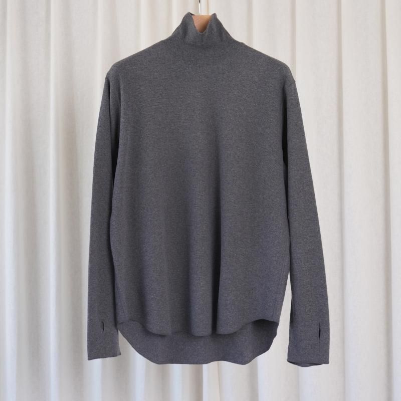 25A/WۡSaby  Х HIGH NECK LONG SLEEVE TEE / ASH GRY