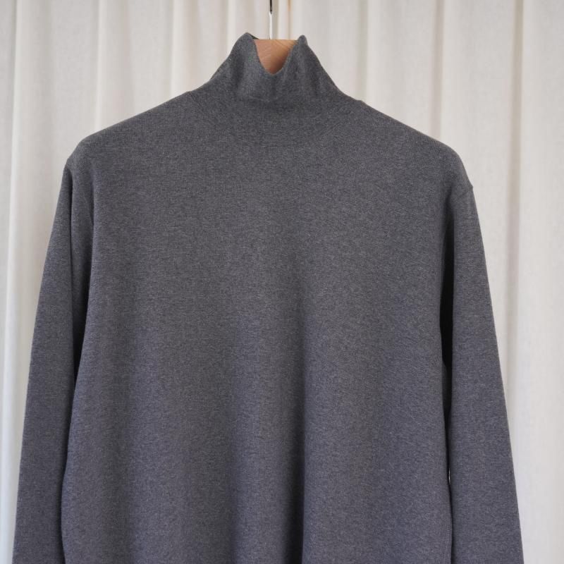 25A/WۡSaby  Х HIGH NECK LONG SLEEVE TEE / ASH GRY