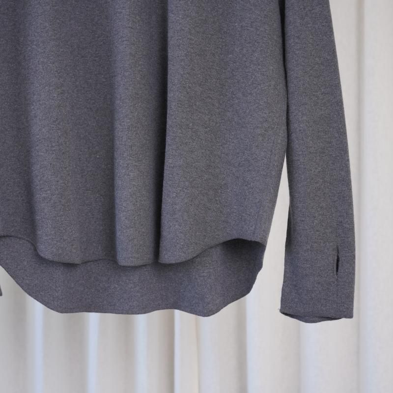 25A/WۡSaby  Х HIGH NECK LONG SLEEVE TEE / ASH GRY