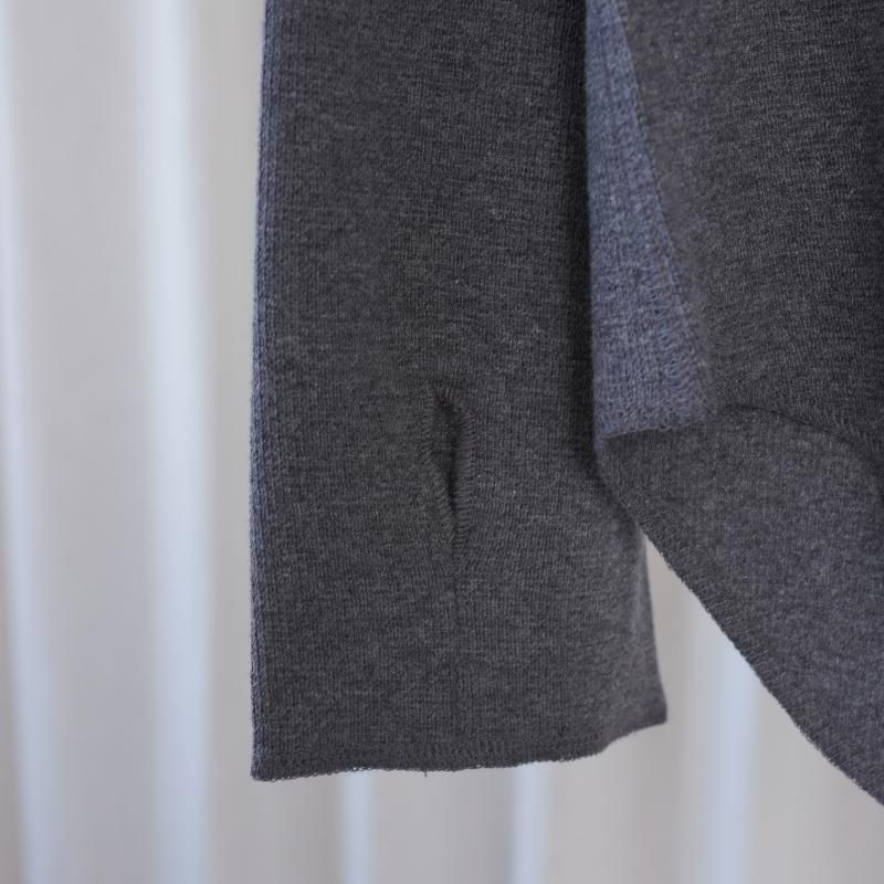 25A/WۡSaby  Х HIGH NECK LONG SLEEVE TEE / ASH GRY