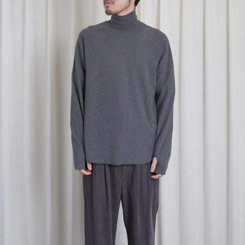 25A/WۡSaby  Х HIGH NECK LONG SLEEVE TEE / ASH GRY