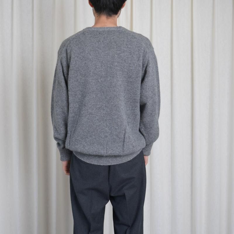 25A/WۡBATONER Хȥʡ BABY ALPACA KURUMI TENJIKU CREW NECK  / GRAY
