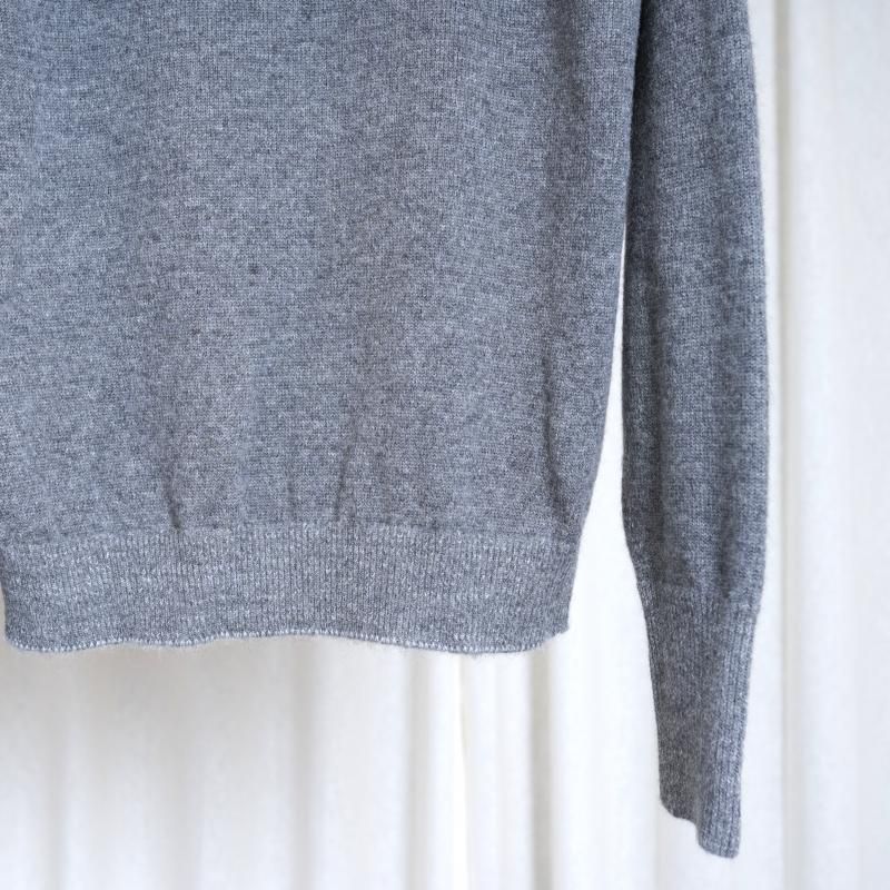 25A/WۡBATONER Хȥʡ BABY ALPACA KURUMI TENJIKU CREW NECK  / GRAY
