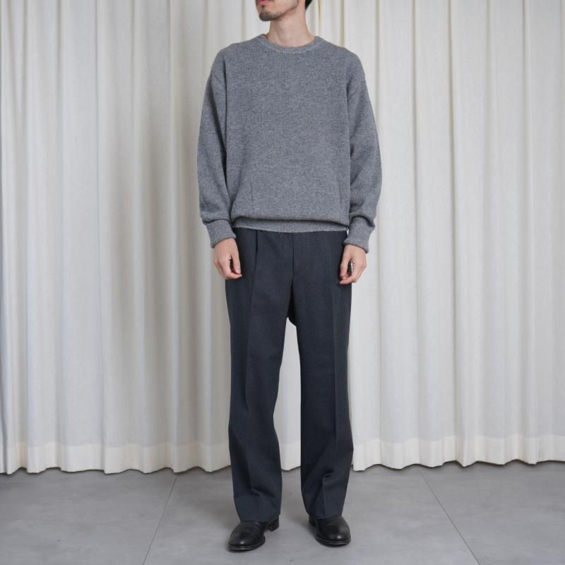 25A/WۡBATONER Хȥʡ BABY ALPACA KURUMI TENJIKU CREW NECK  / GRAY
