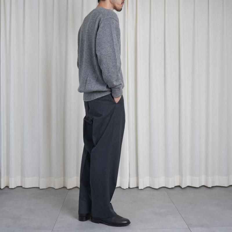 25A/WۡBATONER Хȥʡ BABY ALPACA KURUMI TENJIKU CREW NECK  / GRAY
