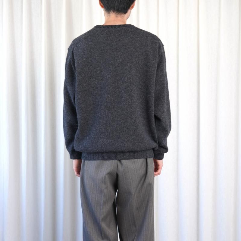 25A/WۡBATONER Хȥʡ BABY ALPACA KURUMI TENJIKU CREW NECK  / CHARCOAL
