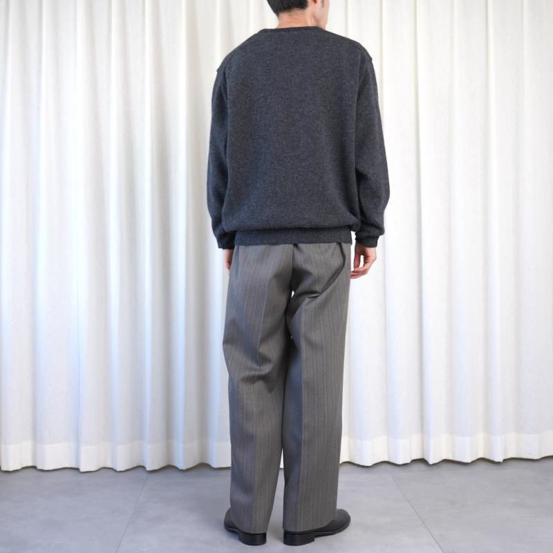 25A/WۡBATONER Хȥʡ BABY ALPACA KURUMI TENJIKU CREW NECK  / CHARCOAL
