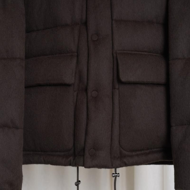 25A/WۡAURALEE ꡼ BABY CAMEL FLANNEL DOWN BLOUSON / DARK BROWN