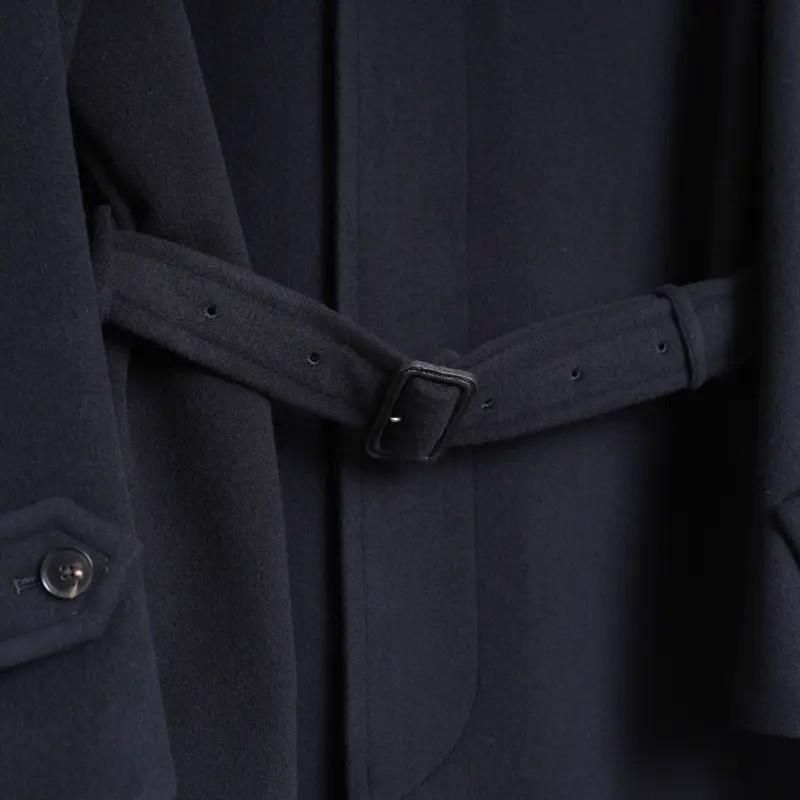 25A/WۡAURALEE ꡼ SUPER FINE WOOL MOSSER SOUTIEN COLLAR COAT / BLACK