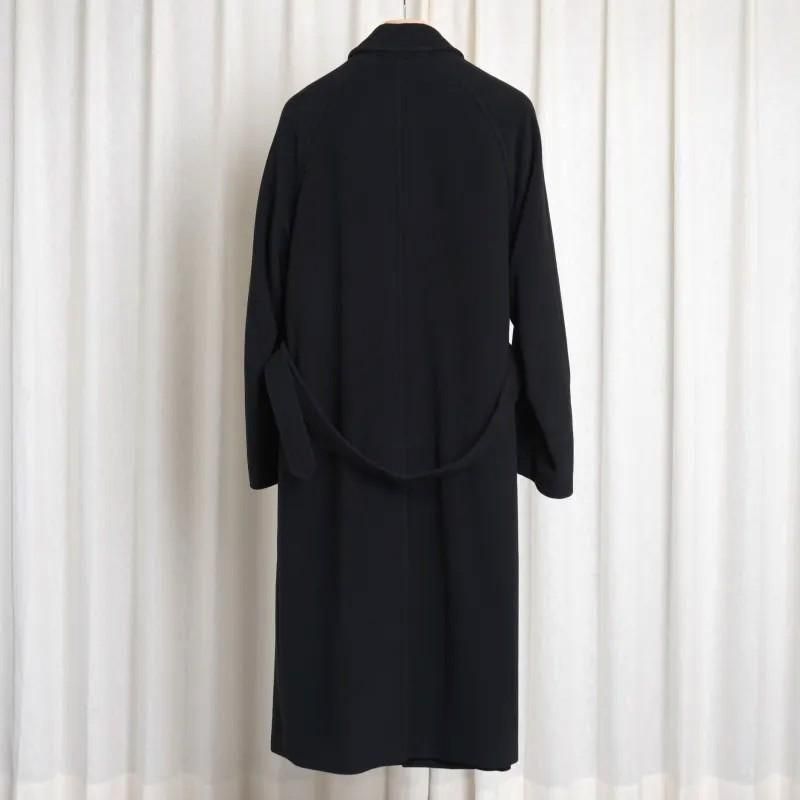25A/WۡAURALEE ꡼ SUPER FINE WOOL MOSSER SOUTIEN COLLAR COAT / BLACK