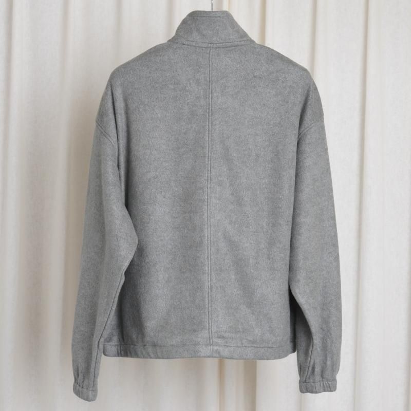 25A/WۡAURALEE ꡼ PURE SILK COMFORT FLEECE HALF ZIP P/O / TOP GRAY