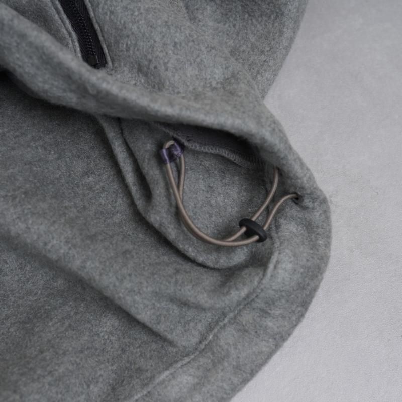 25A/WۡAURALEE ꡼ PURE SILK COMFORT FLEECE HALF ZIP P/O / TOP GRAY
