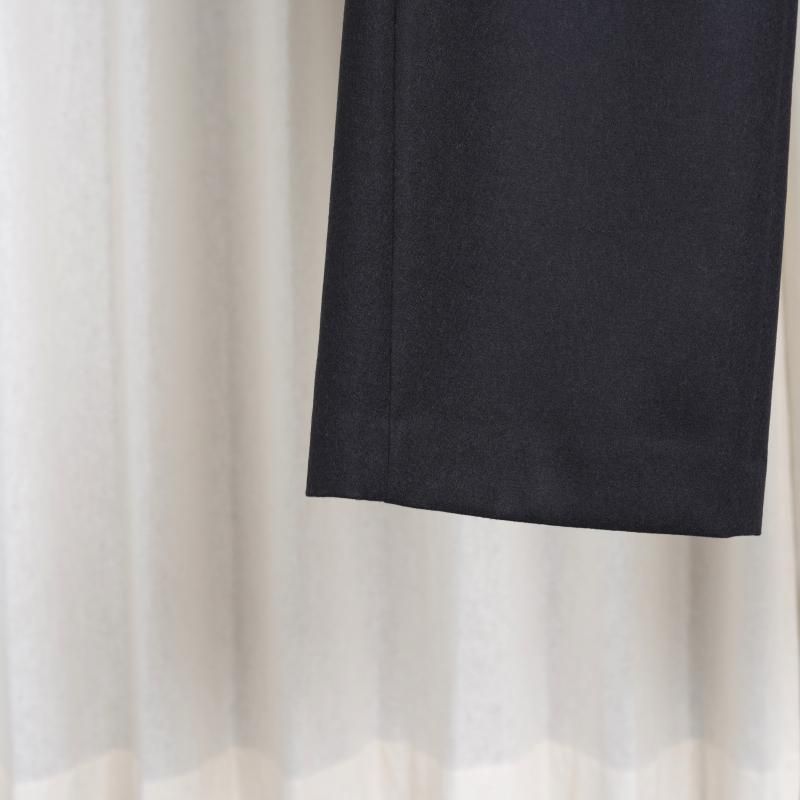 25A/W AURALEE ꡼ LIGHT MELTON ONE-TUCK SLACKS
 / DARK CHARCOAL