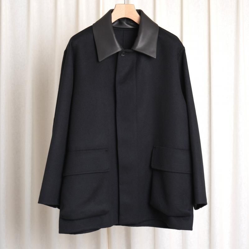 【25A/W】【AURALEE オーラリー】 CASHMERE MELTON HAND SEWN BLOUSON / BLACK