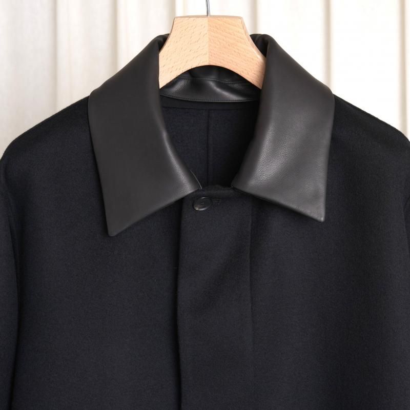 25A/WۡAURALEE ꡼ CASHMERE MELTON HAND SEWN BLOUSON / BLACK