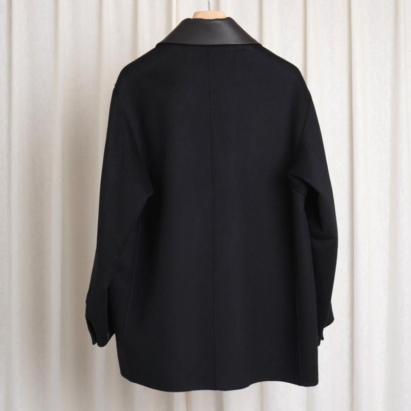 25A/WۡAURALEE ꡼ CASHMERE MELTON HAND SEWN BLOUSON / BLACK