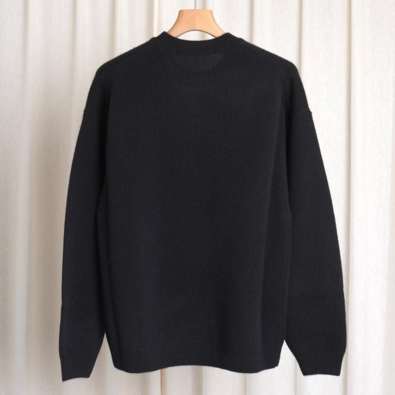 25A/WۡAURALEE ꡼ BABY CASHMERE KNIT P/O / TOP BLACK