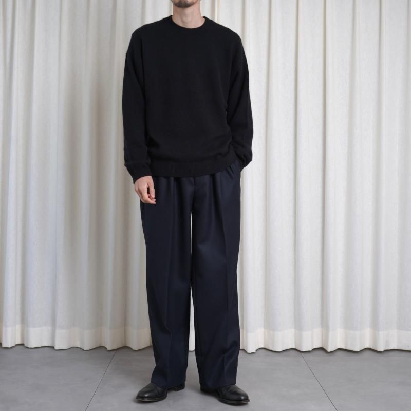 25A/WۡAURALEE ꡼ BABY CASHMERE KNIT P/O / TOP BLACK