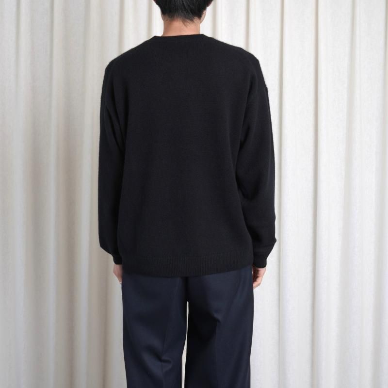 25A/WۡAURALEE ꡼ BABY CASHMERE KNIT P/O / TOP BLACK