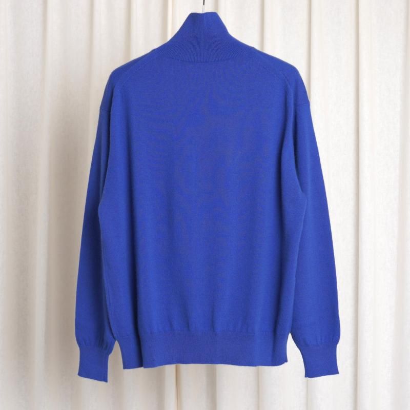 25A/WۡAURALEE ꡼ BABY CASHMERE KNIT P/O TURTLE / ROYAL BLUE