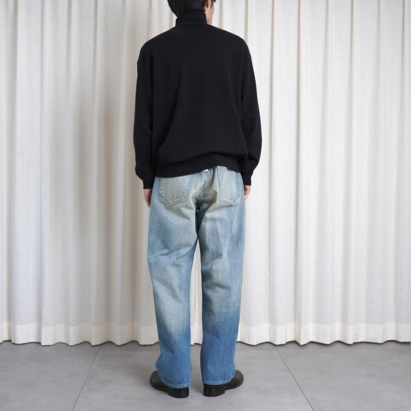 25A/WۡAURALEE ꡼ BABY CASHMERE KNIT TURTLE / TOP BLACK