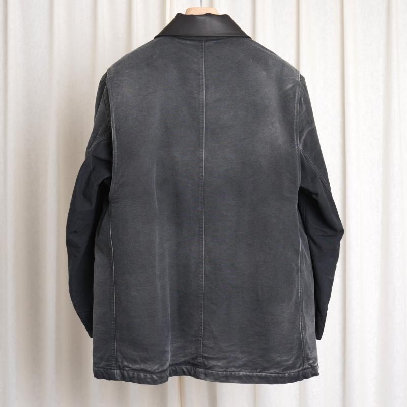 25A/WۡAURALEE ꡼ PRODUCT DYED ORGANIC COTTON DUCK BLOUSON / FADED BLACK