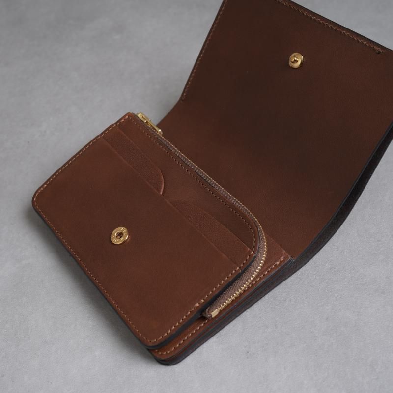 Restock】 【forme フォルメ】 Short wallet Ilcea Box calf / Black