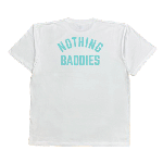 ANYTHING GOODIES <br>″ NOTHING BADDIES TEE″ <br>(WHITE × TIFFANY BLUE PRINT) 