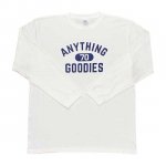 ANYTHING GOODIES <br>″ ANYTHING 70 COLLEGE LONG SLEEVE TEE ″ <br>(WHITE × NAVY) 