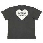 ANYTHING GOODIES <br>″ ANYTHING HEART TEE ″ <br>(BLACK CHARCOAL  × WHITE) 
