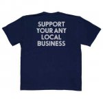 ANYTHING GOODIES <br>″ SUPPORT YOUR ANY LOCAL BUSINESS TEE ″ <br>(NAVY  × WHITE) 