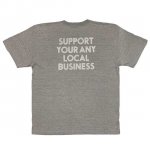 ANYTHING GOODIES <br>″ SUPPORT YOUR ANY LOCAL BUSINESS TEE ″ <br>(GRAY  × WHITE) 