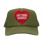 ANYTHING GOODIES <br>″ ANYTHING HEART CAP ″ <br>(OLIVE) 