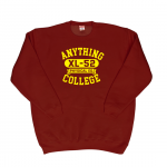 ANYTHING GOODIES <br>″ ANYTHING COLLEGE SWEAT ″ <br>(BURGUNDY × YELLOW) <img class='new_mark_img2' src='https://img.shop-pro.jp/img/new/icons6.gif' style='border:none;display:inline;margin:0px;padding:0px;width:auto;' />