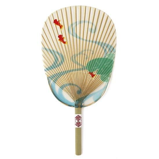 水うちわ 金魚（台座付） - 「カミノシゴト」美濃手すき和紙を素材と