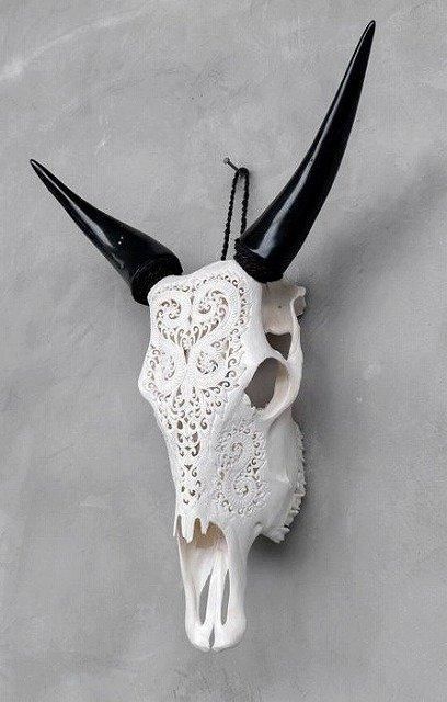 ☆即納☆ 高品質！彫刻のスカルホーン - 頭骨・骨格標本・剥製