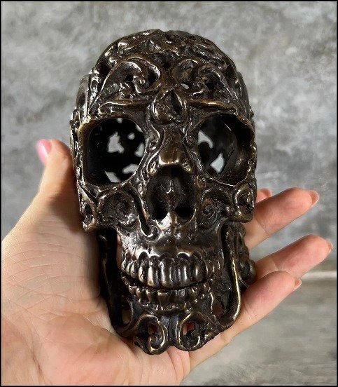 髑髏の彫刻 置物（ブロンズ製） - 頭骨・骨格標本・剥製販売 【Core-Box】