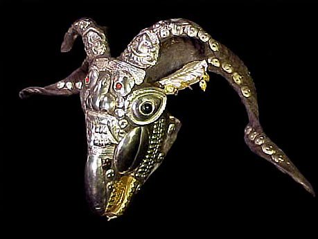 チベット 4本角ヤギのカパラ kapala（頭蓋骨） - 頭骨・骨格標本・剥製 