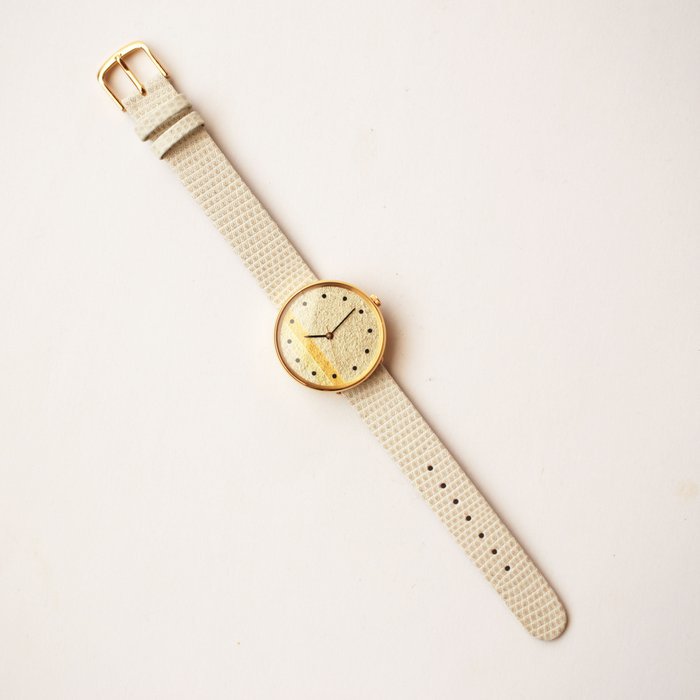 金箔（定色） かさねシリーズ ユニセックス腕時計 ｜ 日本の美を楽しむシンプルな手作り腕時計【はなもっこ】