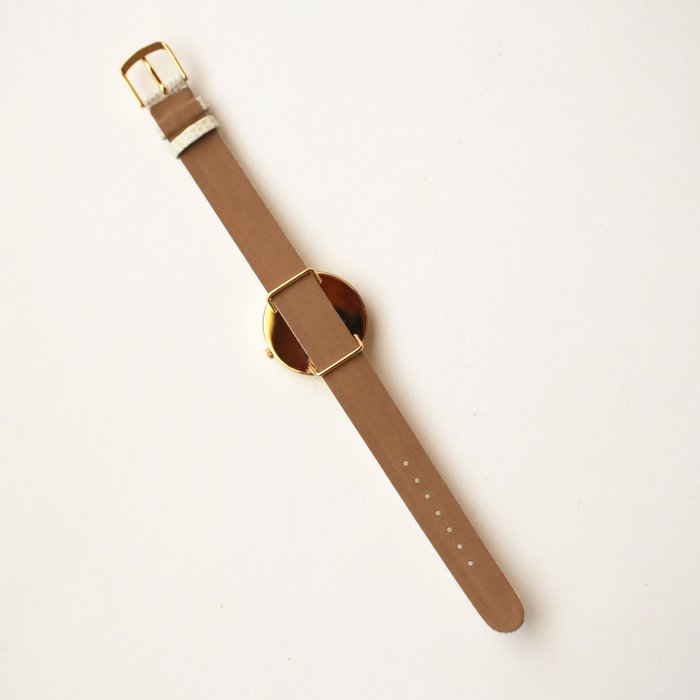 金箔（定色） かさねシリーズ ユニセックス腕時計 ｜ 日本の美を楽しむシンプルな手作り腕時計【はなもっこ】