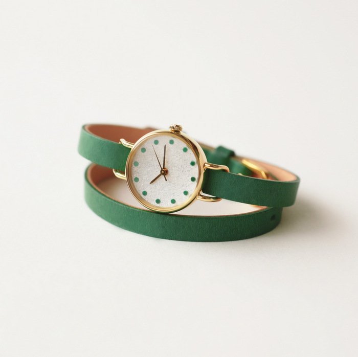 はなもっこ　繧繝シリーズ　緑青 - シーブレーン ‐ ハンドメイドの腕時計・置時計