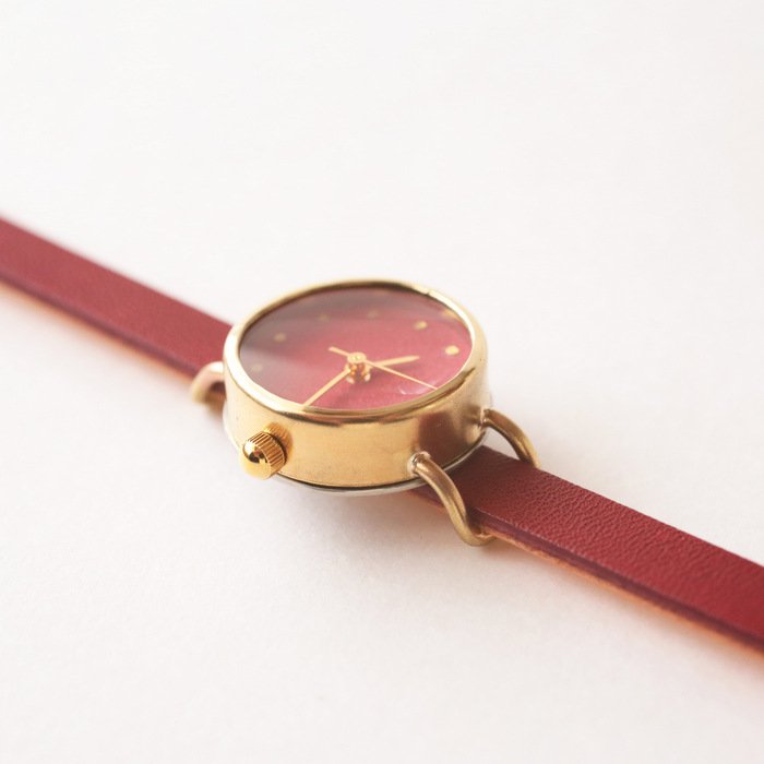 15_09 iroha 辰砂 真鍮シンプルケース - シーブレーン ‐ ハンドメイドの腕時計・置時計